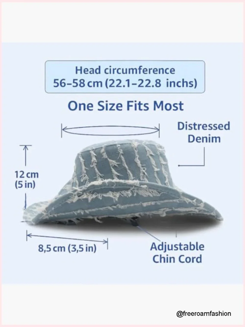 Vintage Denim Cowboy Hat with Chin Strap for Western Parties